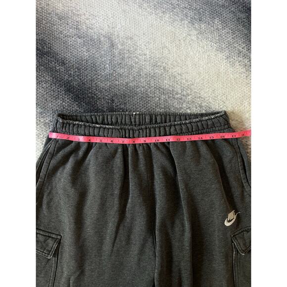 Nike Mens Club Fleece Classic Cargo Reworked Distressed Gray Joggers Size Large - Picture 9 of 11